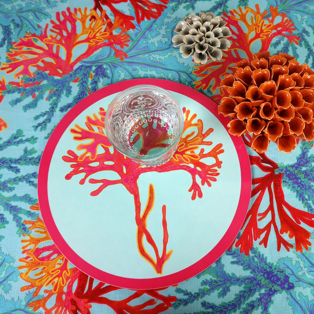 Orchard Melamine Rose Weed Round Placemat 2 Orchard Melamine Rose Weed Round Placemat