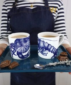 Impact China Kitchen & Dining Blue And White Bone China Mug With Crab Design