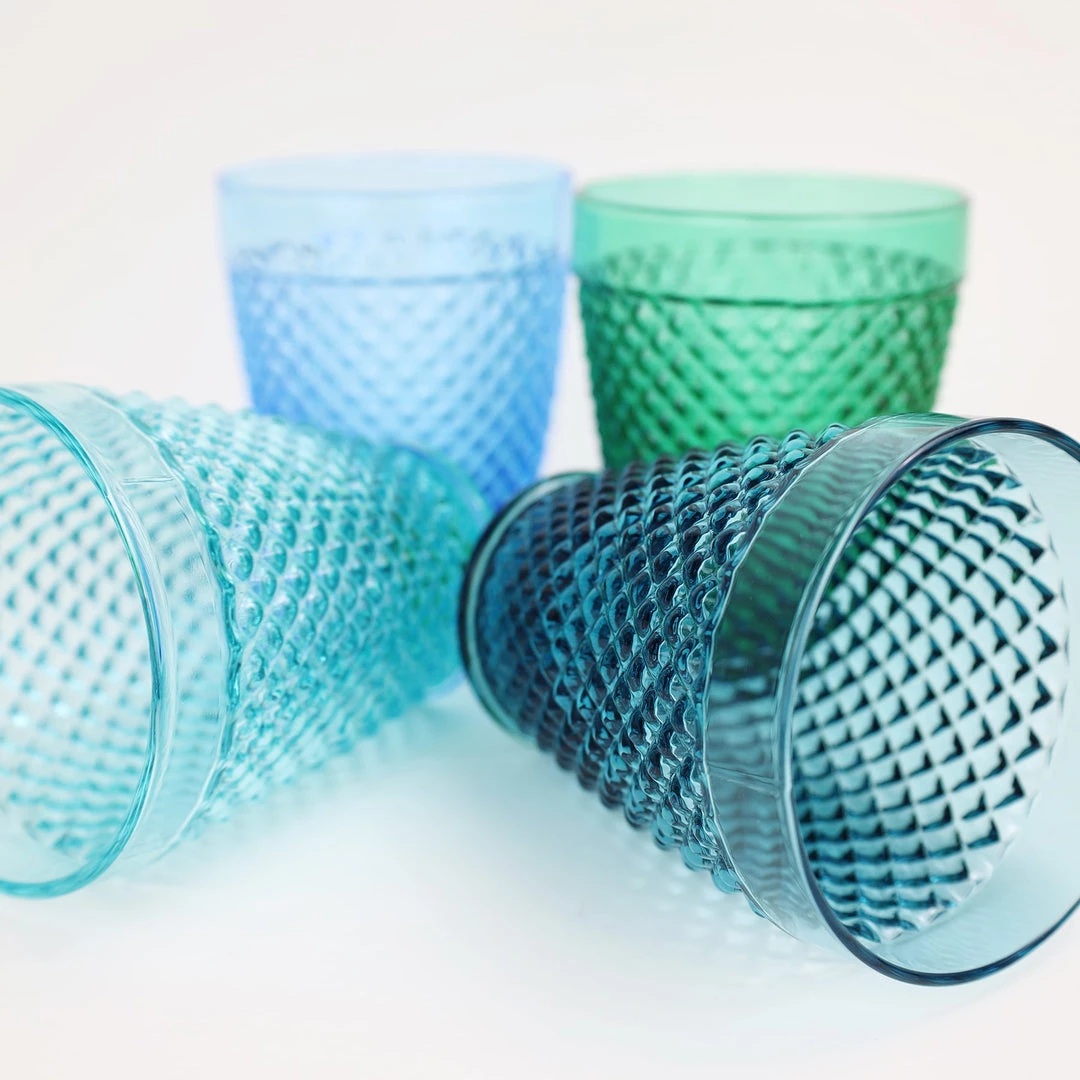 United Glass Cobalt Diamond Cut Tumbler 4 United Glass Cobalt Diamond Cut Tumbler