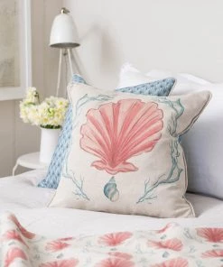 Magic Textiles Homeware Manderley Pink Linen Fabric - Ink Blue