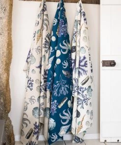 Magic Textiles Homeware Rockpool Linen Fabric - Ink Blue