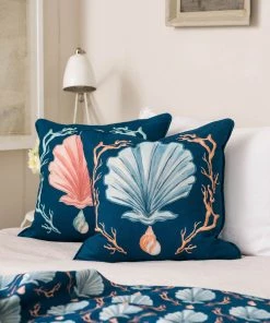 Magic Textiles Manderley Blue & Ink Blue Linen Cushion Cover 7 Magic Textiles Manderley Blue & Ink Blue Linen Cushion Cover