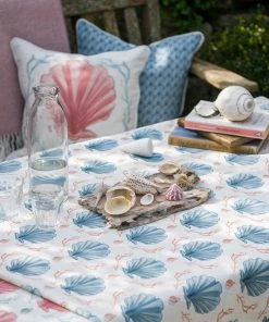 Magic Textiles Manderley Pink & Off-White Linen Cushion Cover