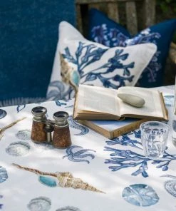 Magic Textiles Saltwater Off-White Linen Cushion Cover