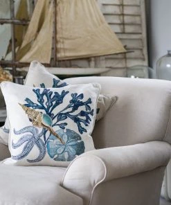 Magic Textiles Saltwater Off-White Linen Cushion Cover