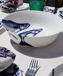 Fegg Hayes Bone China Mackerel Serving Bowl
