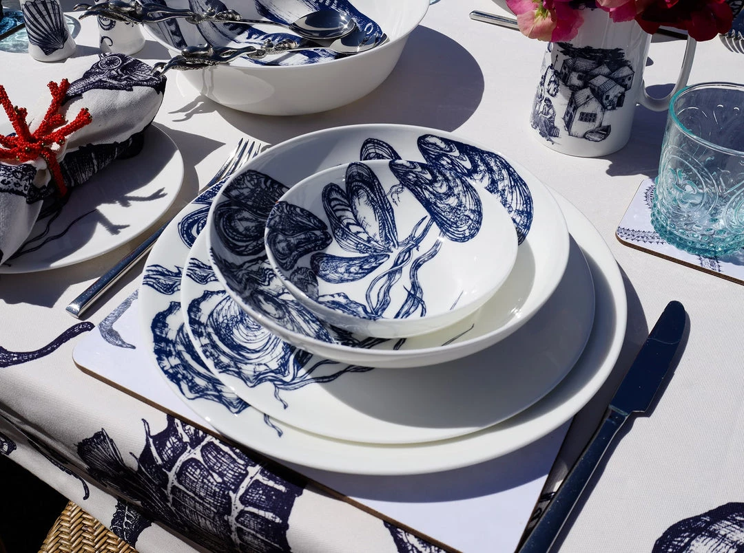 Fegg Hayes New Arrivals Bone China Mussel & Oyster Side Plate 6 Fegg Hayes New Arrivals Bone China Mussel & Oyster Side Plate