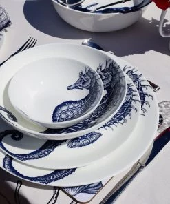 Fegg Hayes Bone China Seahorse Dinner Plate Kitchen & Dining