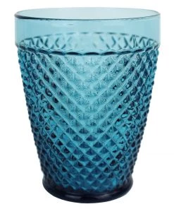 United Glass Teal Diamond Cut Tumbler New Arrivals