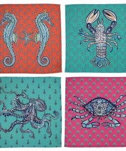 Magic Textiles Set Of 4 Byron Napkins On Organic Linen New Arrivals