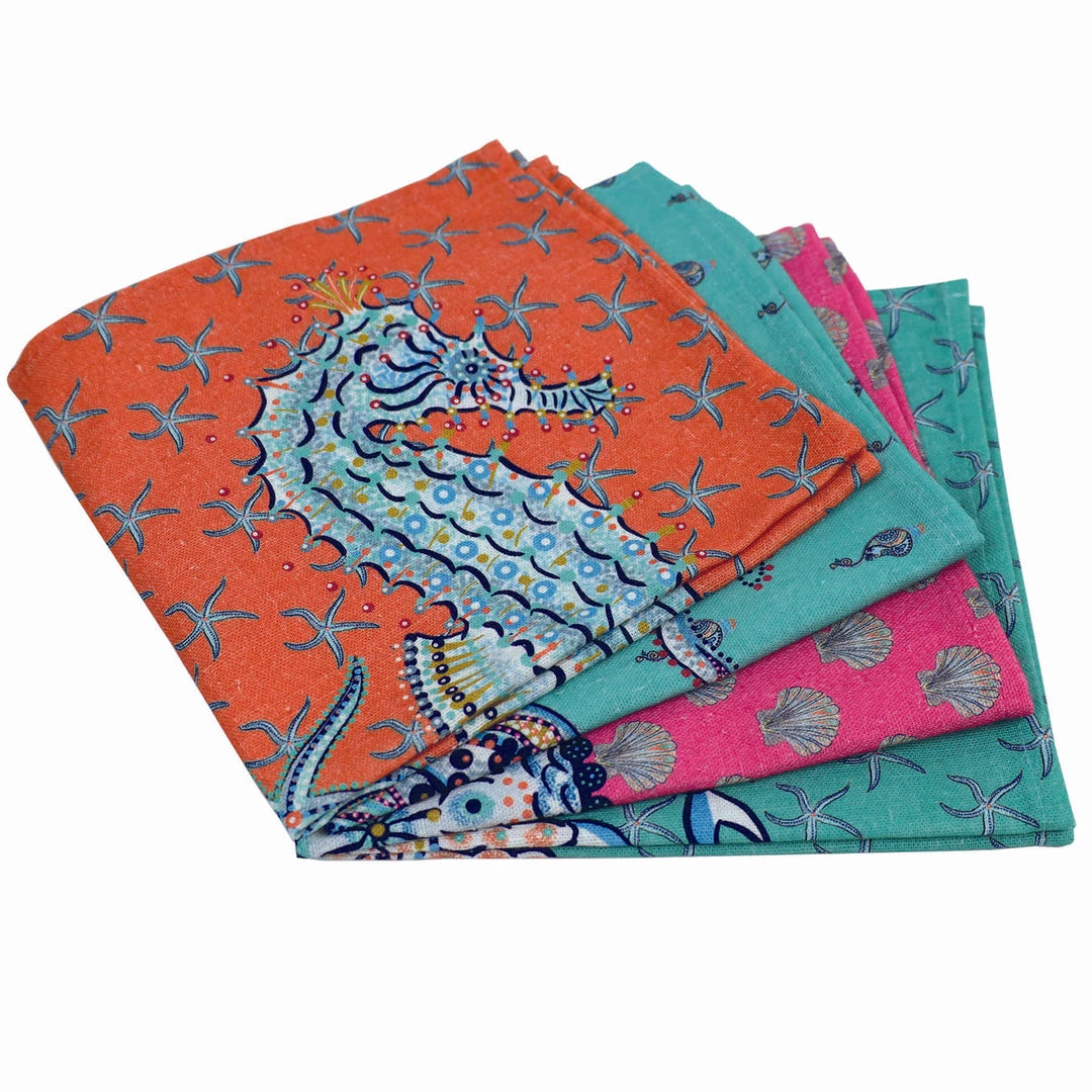 Magic Textiles Set Of 4 Byron Napkins On Organic Linen New Arrivals 1 Magic Textiles Set Of 4 Byron Napkins On Organic Linen New Arrivals