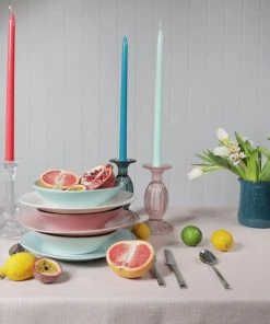 Graziani Tapered Lacquered Candle - Turquoise Accessories