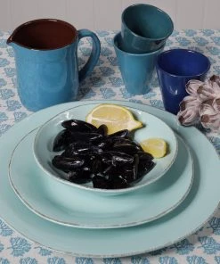 ARCUCCI CERAMICS Kitchen & Dining Cerulean Ceramic Serving Plate