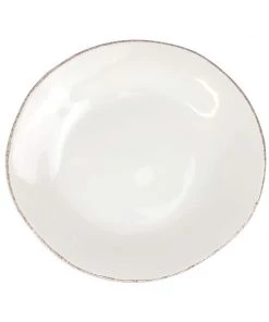 ARCUCCI CERAMICS Kitchen & Dining Cream Ceramic Dinner Plate