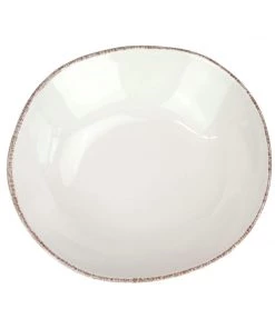 ARCUCCI CERAMICS Cream Ceramic Pasta Bowl Kitchen & Dining