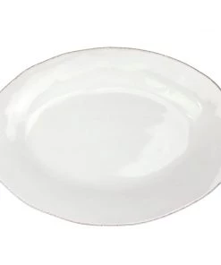 ARCUCCI CERAMICS Cream Ceramic Oval Platter