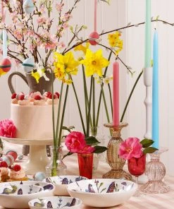 Light & Living Light Pink Glass Candle Holder Candles & Home Fragrance