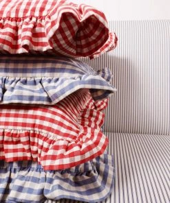 Outworker Blue Gingham Square Cushion Cover Homeware 9 Outworker Blue Gingham Square Cushion Cover Homeware