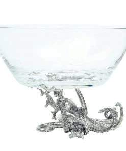 Detail Products New Arrivals Pewter Octopus With Glass Bowl