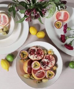 ARCUCCI CERAMICS Cream Ceramic Oval Platter