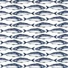 Magic Textiles Mini Mackerel Fabric- Navy One Metre Homeware