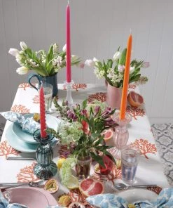 Graziani Tapered Lacquered Candle - Coral