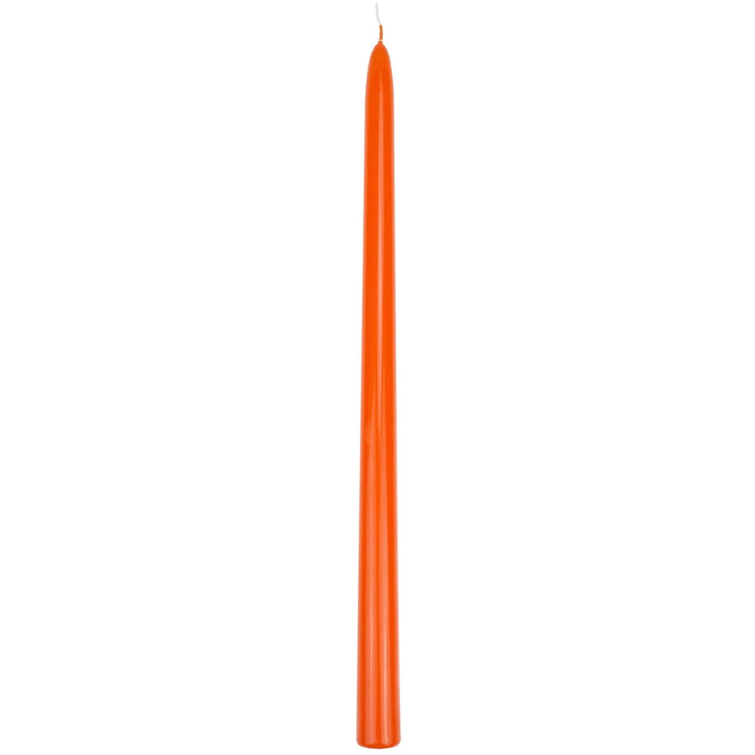 Graziani Tapered Lacquered Candle - Orange 1 Graziani Tapered Lacquered Candle - Orange