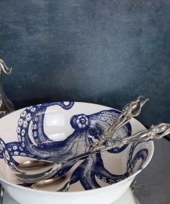 Detail Products New Arrivals Pewter Octopus Salad Servers