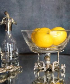 Detail Products New Arrivals Pewter Octopus With Glass Bowl