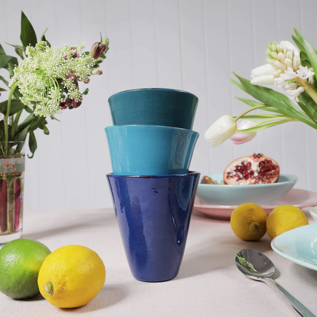 Argile Et Couleurs Provencal Ceramic Coffee Cup In Provencal Blue 3 Argile Et Couleurs Provencal Ceramic Coffee Cup In Provencal Blue