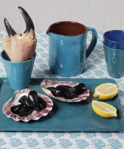 Argile Et Couleurs Provencal Dinner Plate In Teal