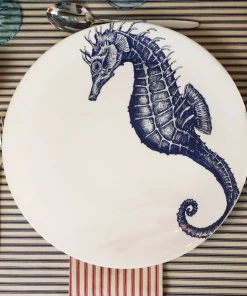Fegg Hayes Large Bone China Seahorse Dinner Plate