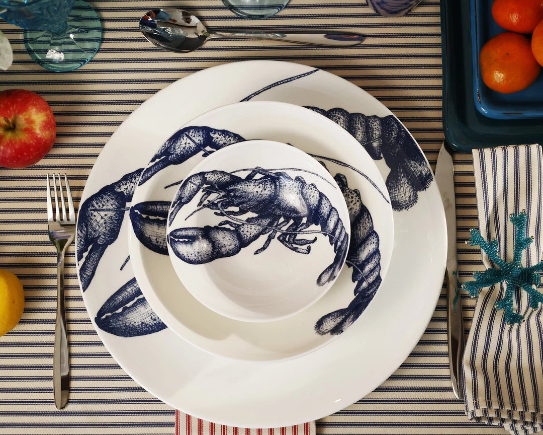Fegg Hayes Kitchen & Dining Large Bone China Lobster Dinner Plate 4 Fegg Hayes Kitchen & Dining Large Bone China Lobster Dinner Plate