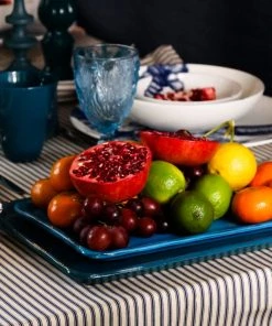 Argile Et Couleurs Kitchen & Dining Provencal Ceramic Dinner Plate In Provencal Blue