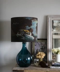 Cream Cornwall Shipwreck Night Lampshade Homeware