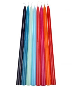 Graziani Accessories Tapered Lacquered Candle - Light Blue