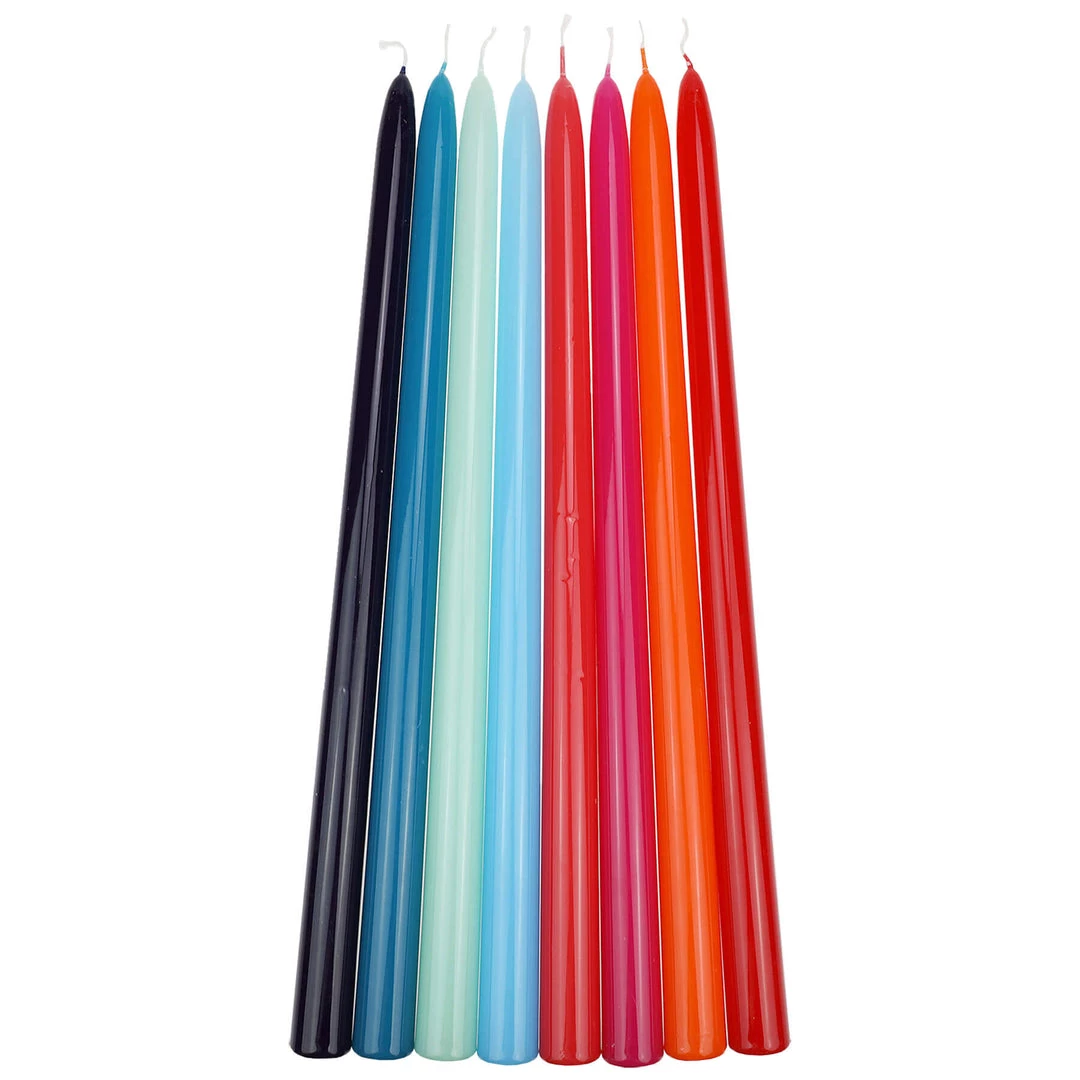 Graziani Tapered Lacquered Candle - Orange 5 Graziani Tapered Lacquered Candle - Orange