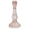 Light & Living Textured Glass Candleholder - Light Pink Candles & Home Fragrance