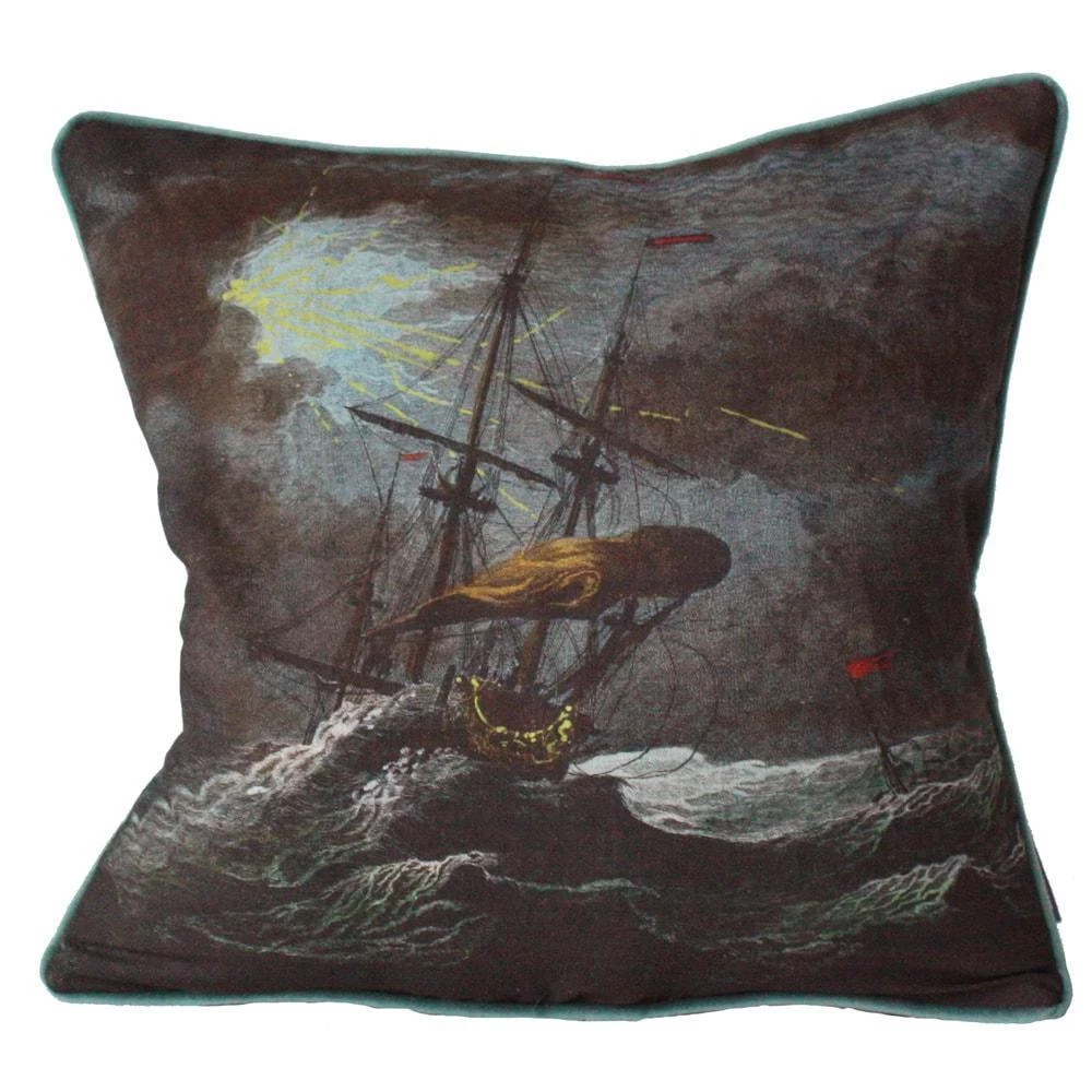 Magic Textiles Shipwreck Night Cushion Square Cover 1 Magic Textiles Shipwreck Night Cushion Square Cover