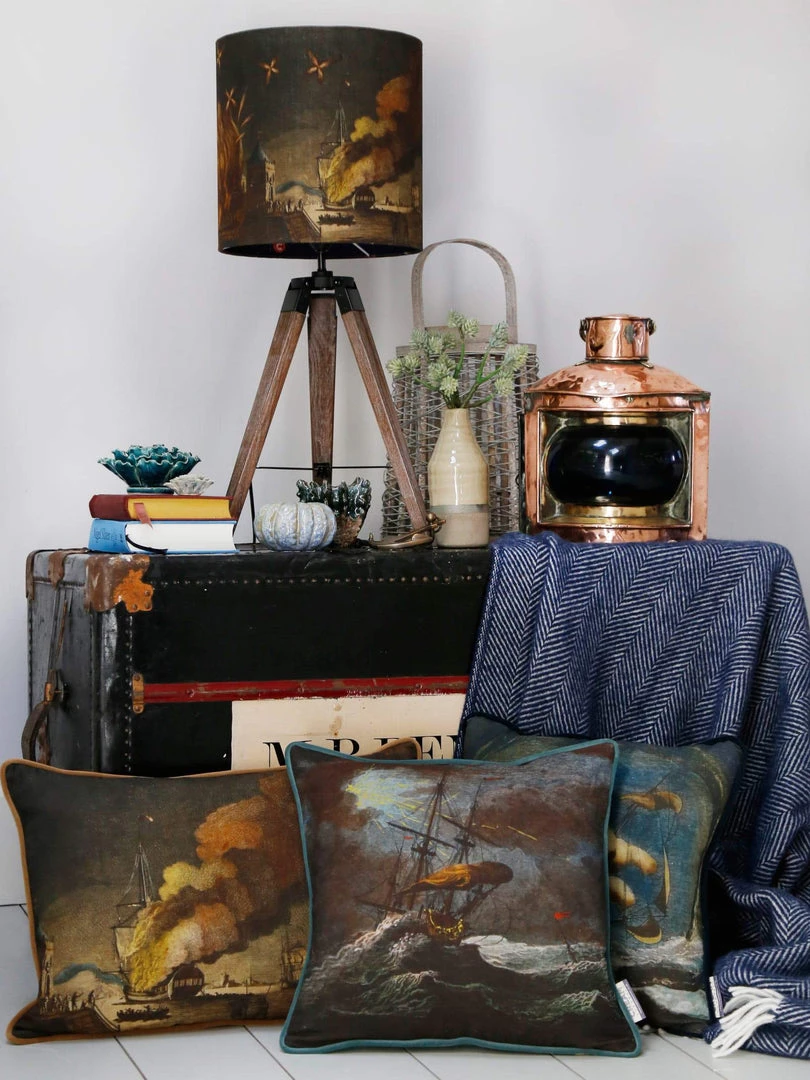 Magic Textiles Shipwreck Night Cushion Square Cover 5 Magic Textiles Shipwreck Night Cushion Square Cover