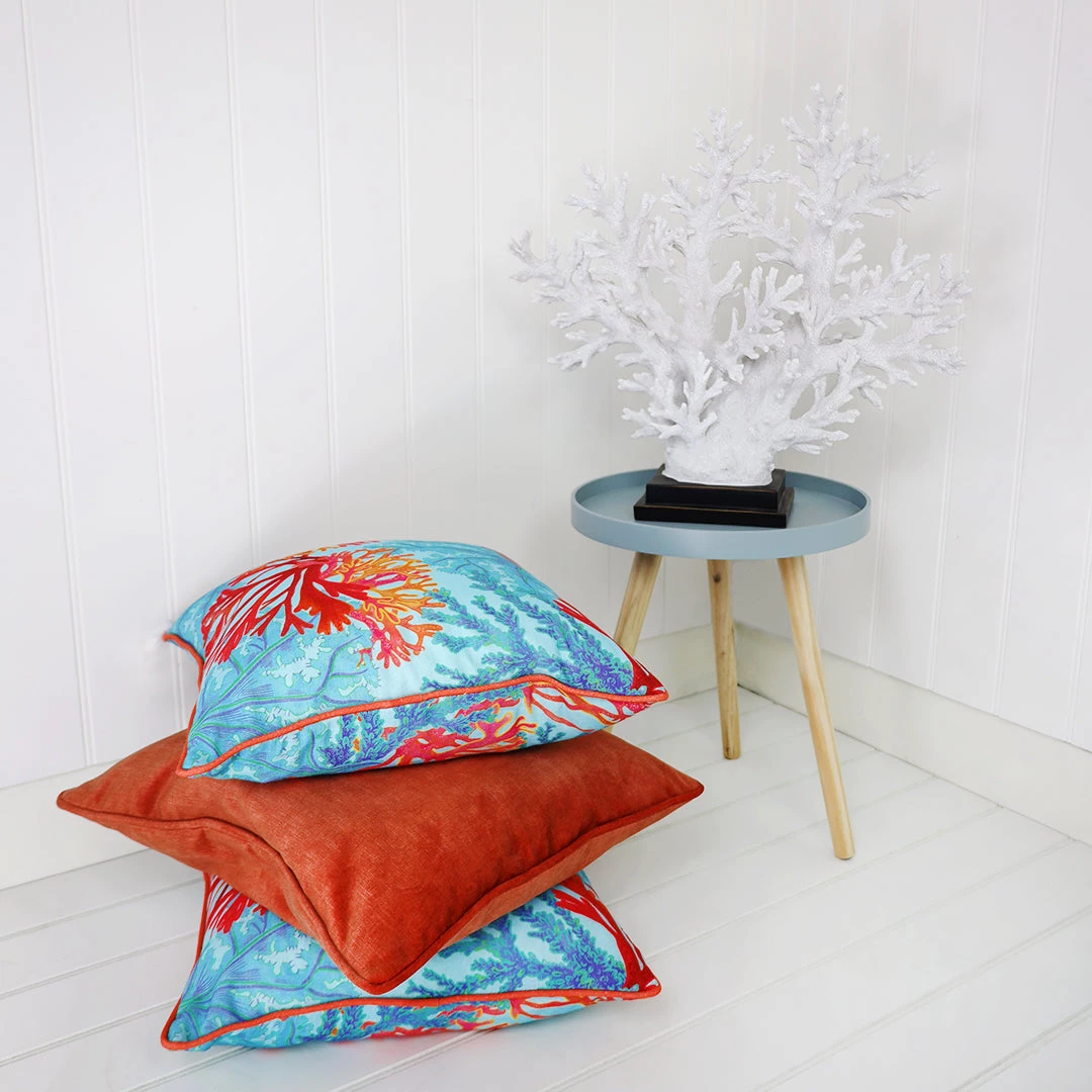 Magic Textiles Coral Rays Linen Cushion Cover 2 Magic Textiles Coral Rays Linen Cushion Cover