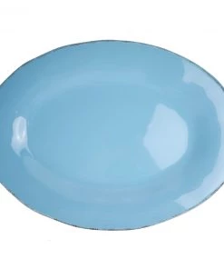 ARCUCCI CERAMICS Kitchen & Dining Delft Blue Ceramic Oval Platter