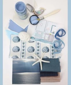 Magic Textiles New Arrivals Sand Dollar Shell Stripe Fabric On Off-White