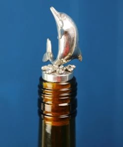 Detail Products Pewter Dolphin Cork Stopper Kitchen & Dining
