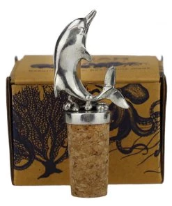 Detail Products Pewter Dolphin Cork Stopper Kitchen & Dining