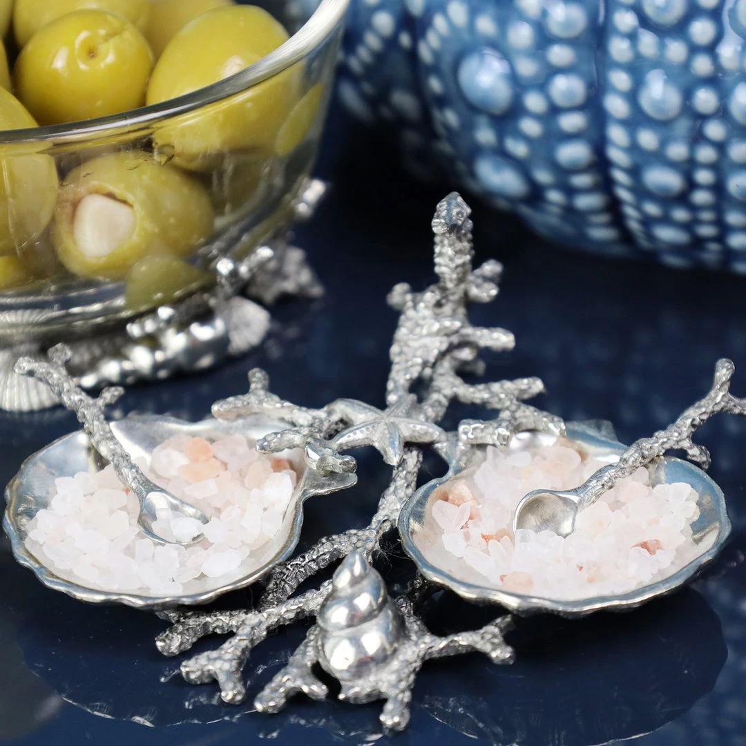 Detail Products Pewter Shell & Coral Condiment Set Kitchen & Dining 2 Detail Products Pewter Shell & Coral Condiment Set Kitchen & Dining