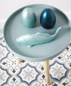 Ekhart Metallic Egg Candle - Ocean 7 Ekhart Metallic Egg Candle - Ocean