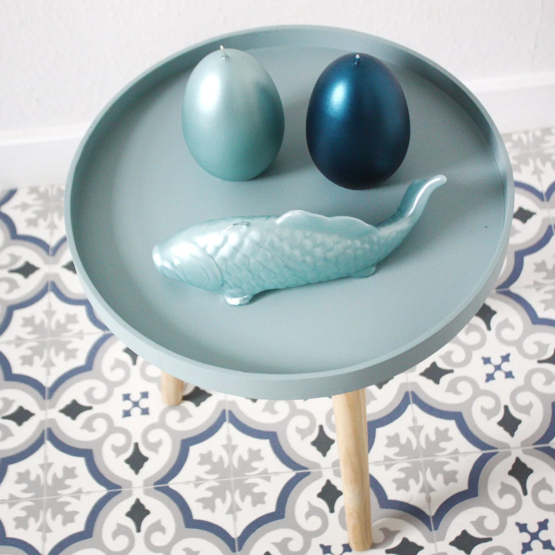 Ekhart Metallic Egg Candle - Ocean 4 Ekhart Metallic Egg Candle - Ocean