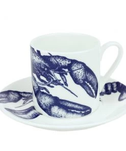 Fegg Hayes Bone China Lobster Espresso Cup & Saucer Kitchen & Dining