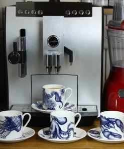 Fegg Hayes Bone China Lobster Espresso Cup & Saucer Kitchen & Dining